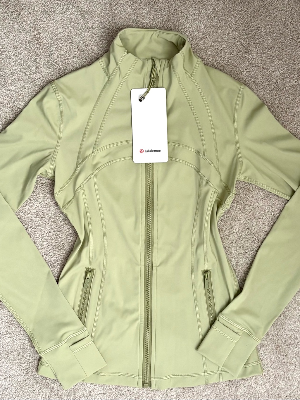 Lululemon Athletica Light Sage Zip-Up Utility Jacket